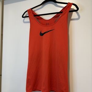 Nike Pro red racerback workout top in Dri-FIT material. 